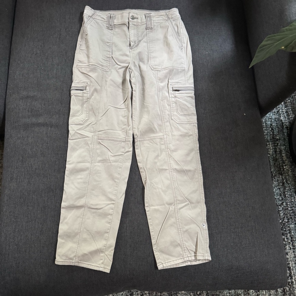 Chico's Tan Cargo Pants with Relaxed Fit